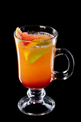 Cocktail isolated on a black background
