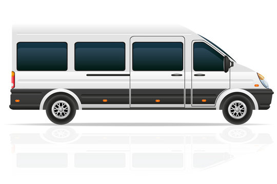 minio bus for the carriage of passengers vector illustration