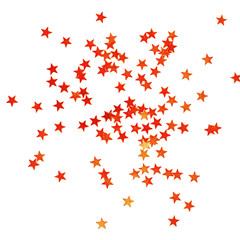 Christmas background with little shiny red stars on white