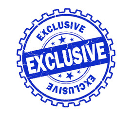 exclusive stamp on white background