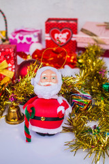 Santa Claus enjoy Christmas. .