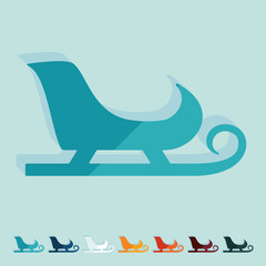 Flat design: sledge