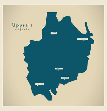 Modern Map - Uppsala SE