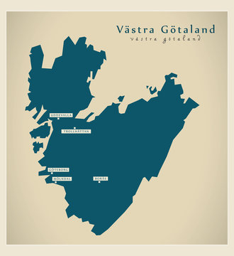 Modern Map - Västra Götaland SE