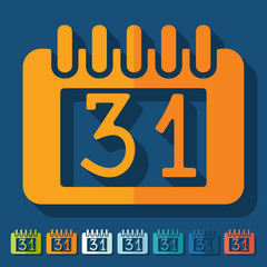 Flat design: calendar