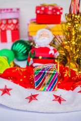 Wrapped gifts that Santa Claus