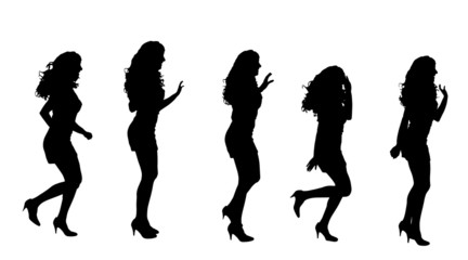 Vector silhouette of a woman.