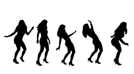 Vector silhouette of a woman.