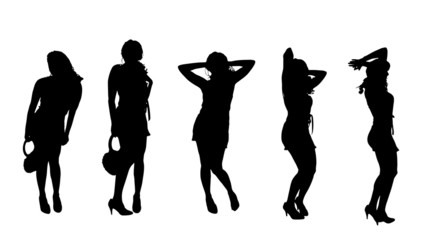 Vector silhouette of a woman.