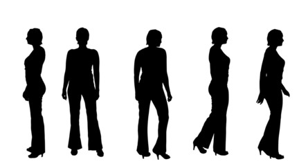 Vector silhouette of a woman.