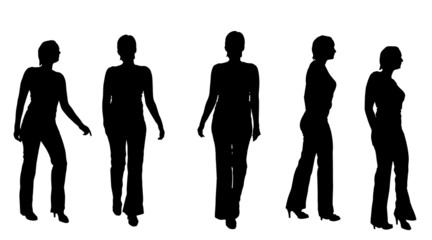 Vector silhouette of a woman.