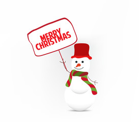 snowman holding board