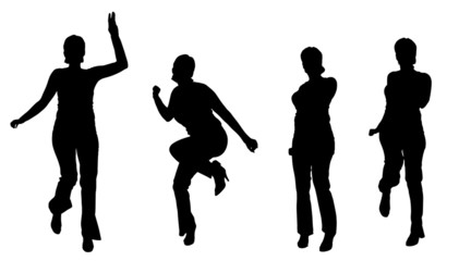 Vector silhouette of a woman.