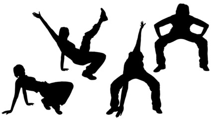 Vector silhouette of a woman.