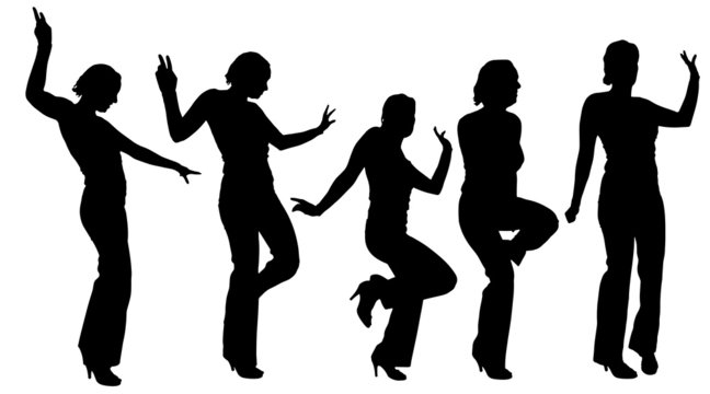 Vector silhouette of a woman.