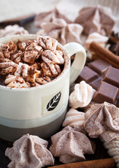 Hot chocolate with marshmallows