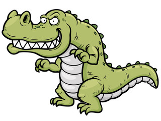 Naklejka premium Vector illustration of Cartoon crocodile