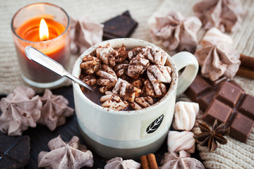 Hot chocolate with marshmallows