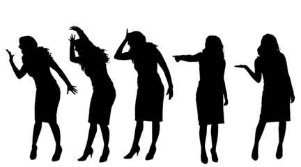 Vector silhouette of a businesswoman.