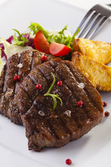 Grilled beef steak