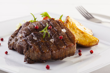 Grilled beef steak