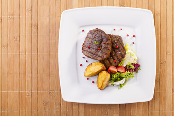 Grilled beef steak