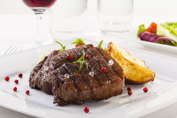 Grilled beef steak