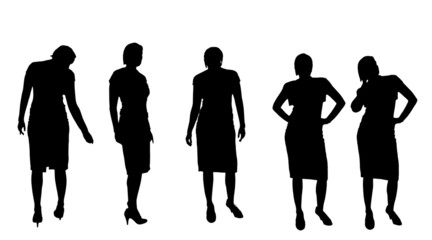 Vector silhouette of a woman.