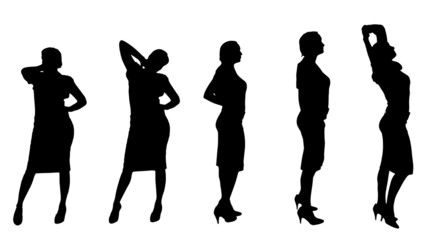 Vector silhouette of a woman.