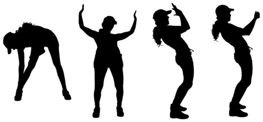 Vector silhouette of a woman.
