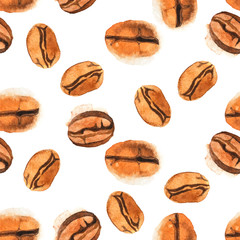 Seamless coffee beans background