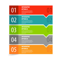 Infographics options banner steps set.