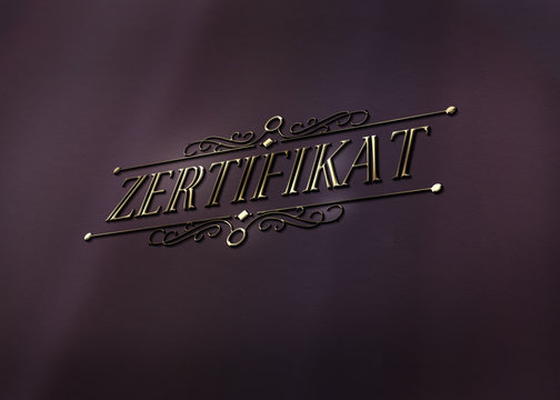 Zerzifikat - Ornament - Gold - D