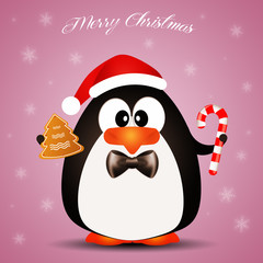 Penguin wishes Merry Christmas