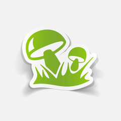 realistic design element: mushrooms