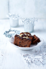 Dark chocolate cake for Christmas