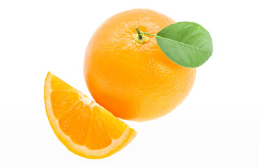 Oranges on white background.