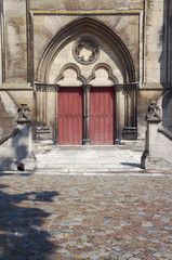 Portal of the cathedral of Troyes, France.