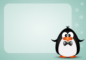 Funny penguin background
