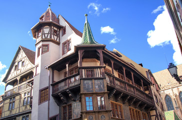 Colmar. La maison Pfister, monument historique, Alsace, Haut Rhin