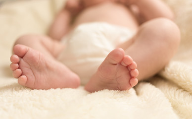 Closeup to Baby Feet