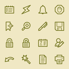 Organizer Web Icons Set
