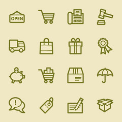 Shopping web icons
