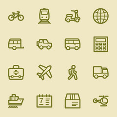 Transport web icons set