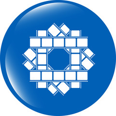 film strip set glossy web icon button