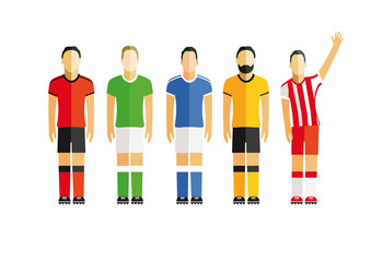 fünf Fußballspieler © scusi