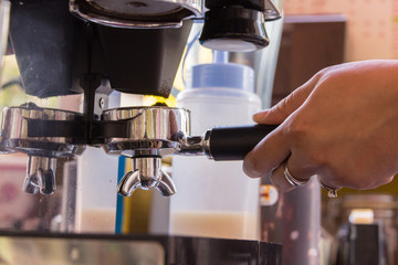 bean coffee and stainless spoon