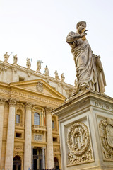Fototapeta na wymiar Statue of St Peter, St Peter's Basilica, Vatican, Rome, Italy.