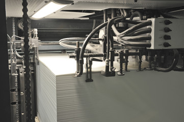offset press printing, detail