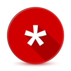 Fototapeta premium Red star icon with long shadow